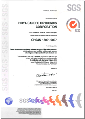 OHSAS SGS CERTIFICATE