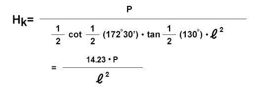 Knoop hardness: Formula